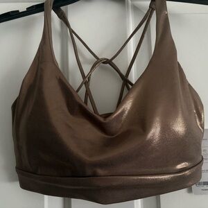 Athleta Shiny Brown Sports Bra